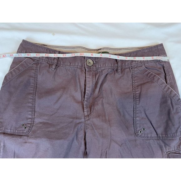Eddie Bauer Mens Shorts Cargo Trunk Mid Rise 100% Cotton Outdoor Maroon Size 10 - Picture 3 of 9